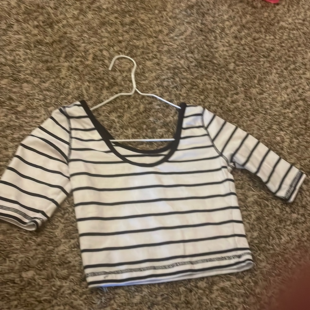 Striped belly shirt